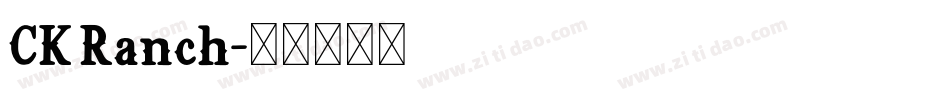 CK Ranch字体转换